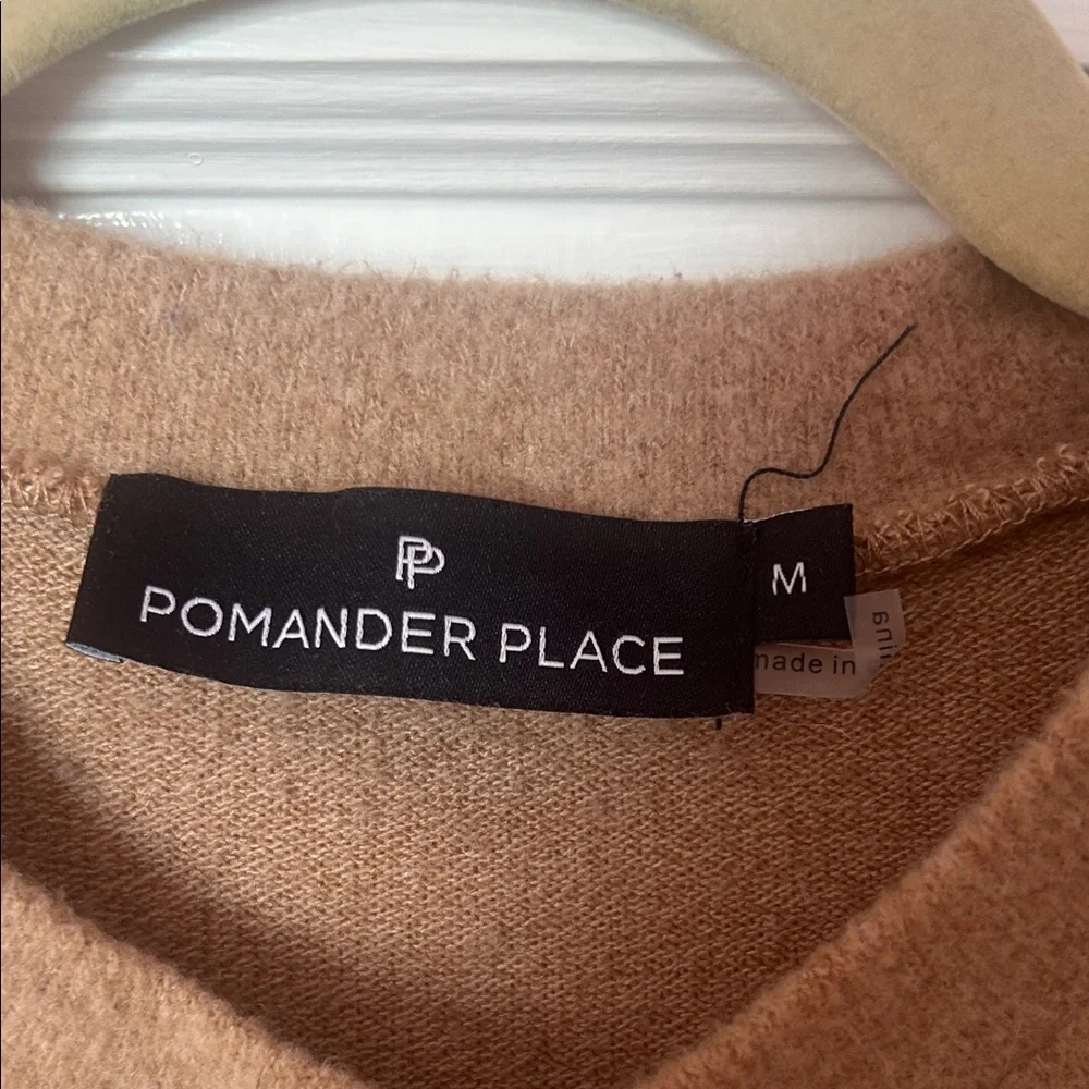Pomander Place from Tuckernuck Pearl-Embellished Puff Sleeve Sweater - Camel - Picture 2 of 3